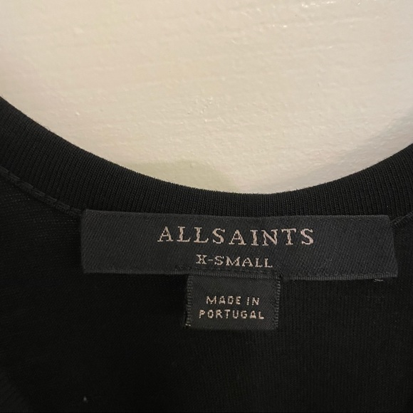 All Saints Miller Black Maxi Dress XS - Picture 9 of 9